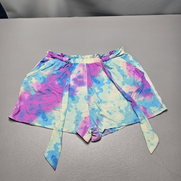3/$15 full circle trends high rise tie dye lounge shorts women's size Large - Picture 9 of 9